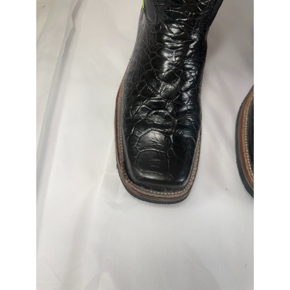 Cheyenne Crocodile Western cowboy boots Black size 10 - Picture 16 of 16